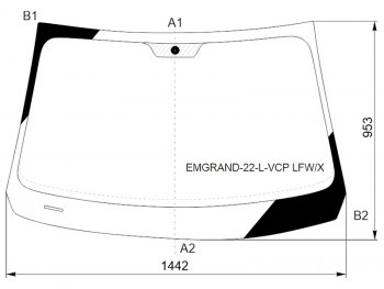 6 799 р. Стекло лобовое (4D SED) Geely Emgrand 21-  Livan S6 Pro 23- XYG EMGRAND-22-L-VCP LFW/X  с доставкой в г. Пермь. Увеличить фотографию 1