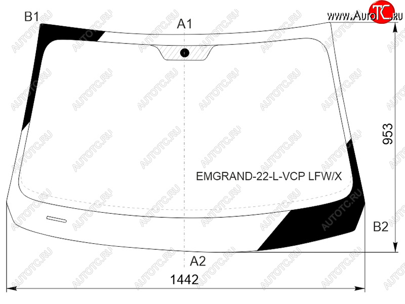 6 799 р. Стекло лобовое (4D SED) Geely Emgrand 21-  Livan S6 Pro 23- XYG EMGRAND-22-L-VCP LFW/X  с доставкой в г. Пермь