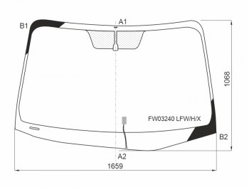 Стекло лобовое (Обогрев щеток) Toyota Sienna 10-20 XYG FW03240 LFW/H/X, fw03240lfwhx XYG FW03240 LFW/H/X