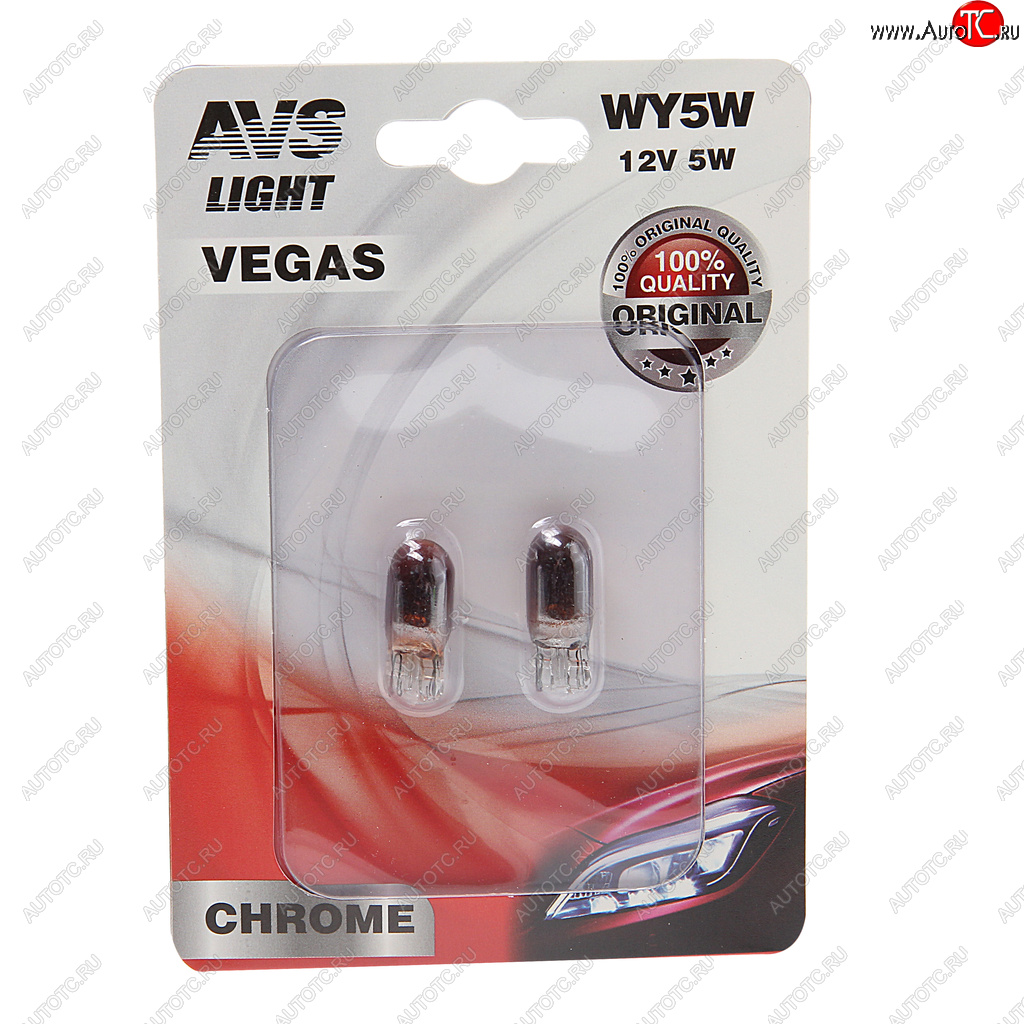 168 р. Лампа 12V WY5W W2.1x9.5d желтая блистер (2шт.) AVS AVS a07113s  с доставкой в г. Пермь
