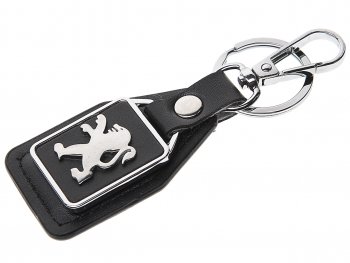191 р. Брелок  PEUGEOT черный, металл, кожа MASHINOKOM MASHINOKOM bkn 013  с доставкой в г. Пермь. Увеличить фотографию 1