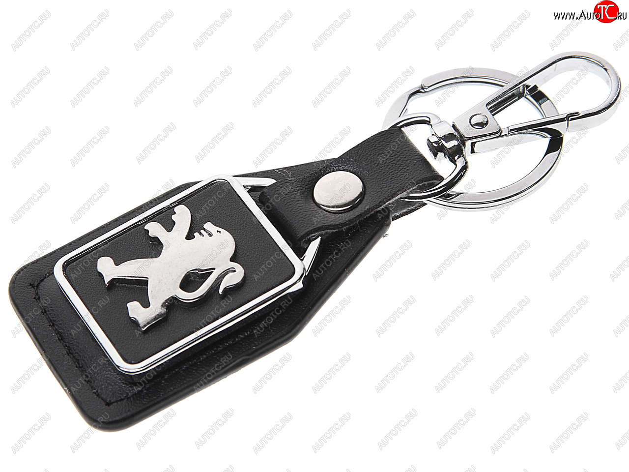 191 р. Брелок  PEUGEOT черный, металл, кожа MASHINOKOM MASHINOKOM bkn 013  с доставкой в г. Пермь