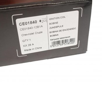 9 799 р. Катушка зажигания CHEVROLET Aveo (09-) (1.4 101 л.с.),Cruze (1.8) DELPHI DELPHI ce01840-12b1a  с доставкой в г. Пермь. Увеличить фотографию 3
