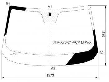 Стекло лобовое Jetour X70 Plus 20- XYG JTR-X70-21-VCP LFW/X