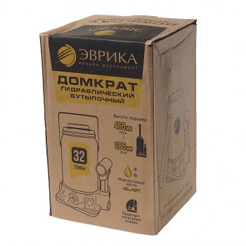 4 999 р. Домкрат бутылочный 32т 285-465мм с клапаном (ремкомплект) ЭВРИКА ЭВРИКА er-80302  с доставкой в г. Пермь. Увеличить фотографию 3