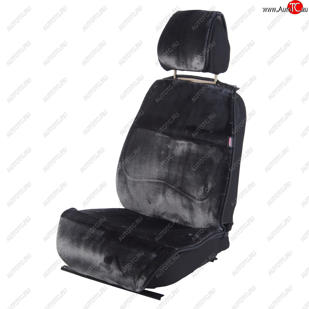 3 299 р. Накидка на сиденье мех искусственный серая 2шт. Antislip PREMIER PREMIER hr140  с доставкой в г. Пермь