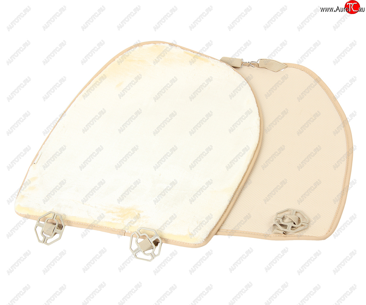 1 479 р. Накидка на сиденье мех искусственный без спинки бежевая 2шт. Antislip Seat PREMIER PREMIER hr16  с доставкой в г. Пермь