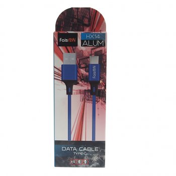 299 р. Кабель USB Type C 1м FAISON FAISON hx14 alum blue  с доставкой в г. Пермь. Увеличить фотографию 2