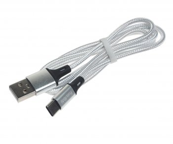 299 р. Кабель USB Type C 1м FAISON FAISON hx14 alum silver FAISON hx14 alum silver  с доставкой в г. Пермь. Увеличить фотографию 1