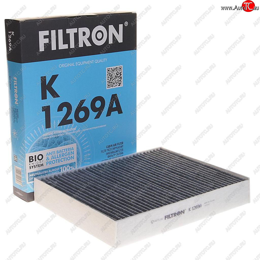 1 399 р. Фильтр воздушный салона VW Touareg (11-) угольный FILTRON FILTRON k1269a  с доставкой в г. Пермь