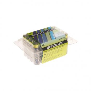 25 р. Батарейка AA LR6 1.5V блистер 24шт. (цена за 1шт.) Alkaline ERGOLUX ERGOLUX lr6 bp-24  с доставкой в г. Пермь. Увеличить фотографию 1