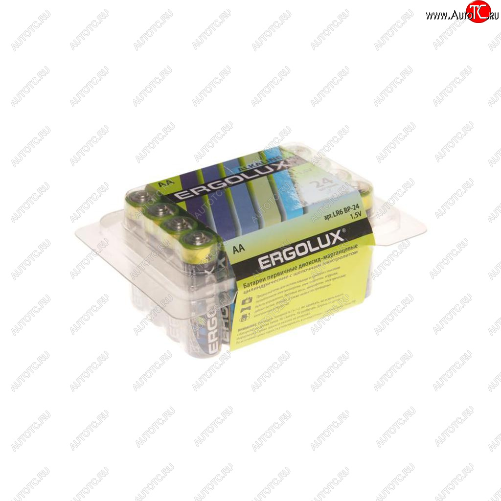 25 р. Батарейка AA LR6 1.5V блистер 24шт. (цена за 1шт.) Alkaline ERGOLUX ERGOLUX lr6 bp-24  с доставкой в г. Пермь
