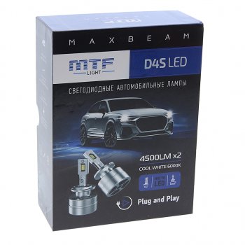 8 349 р. Лампа светодиодная 12V D4S 35W P32d-5 (2шт.) MTF MTF mbd4s6  с доставкой в г. Пермь. Увеличить фотографию 3