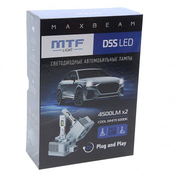 7 999 р. Лампа светодиодная 12V D5S 25W PK32d-7 (2шт.) MTF MTF mbd5s6  с доставкой в г. Пермь. Увеличить фотографию 3