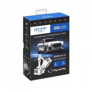 7 999 р. Лампа светодиодная 12V D5S 25W PK32d-7 (2шт.) MTF MTF mbd5s6  с доставкой в г. Пермь. Увеличить фотографию 7