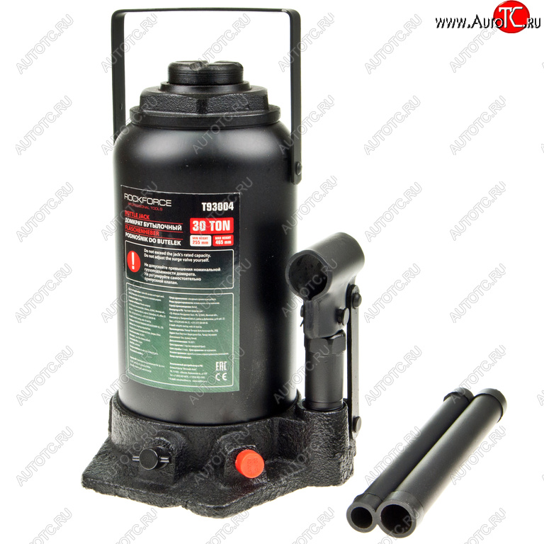 6 649 р. Домкрат бутылочный 30т 255-465мм ROCKFORCE ROCKFORCE rf-t93004 ROCKFORCE rf-t93004  с доставкой в г. Пермь