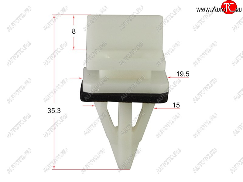13 р. Клипса молдинга кузова HONDA (1 шт.) SAT ST-KJ-1059  с доставкой в г. Пермь