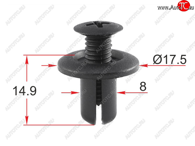 11 р. Клипса крепежная HYUNDAIKIAMAZDAFORD (1 шт.) SAT ST-KR-313  с доставкой в г. Пермь