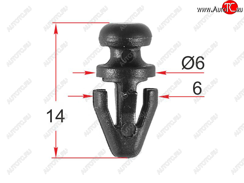 9 р. Клипса крепления порога FORD (1 шт.) SAT ST-M12437  с доставкой в г. Пермь