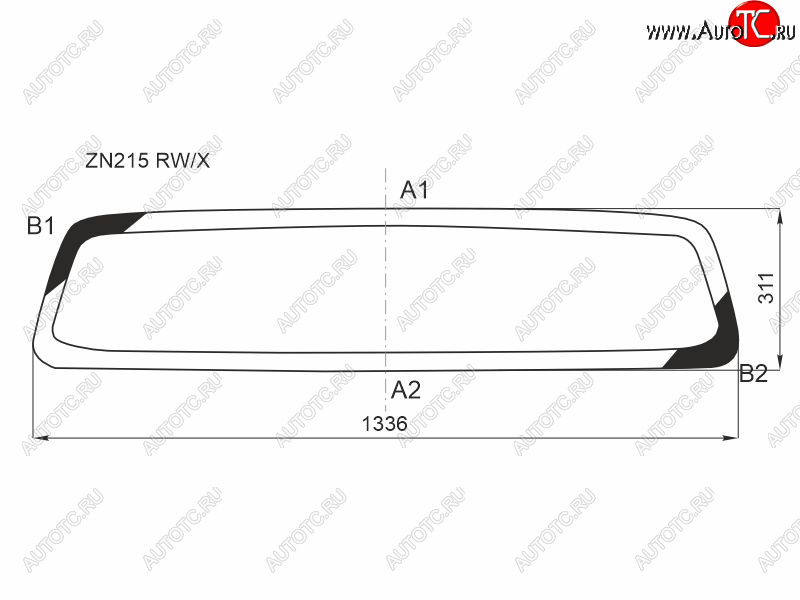 4 999 р. Стекло заднее (Цвет зеленый Обогрев) Toyota Hilux Pick Up 04-15 XYG ZN215 RW/H/X  с доставкой в г. Пермь