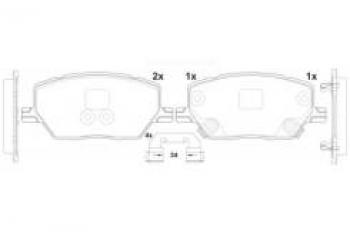 Колодки тормозные передние (4шт.) NIBK Jeep Renegade 1 BU дорестайлинг (2014-2020)