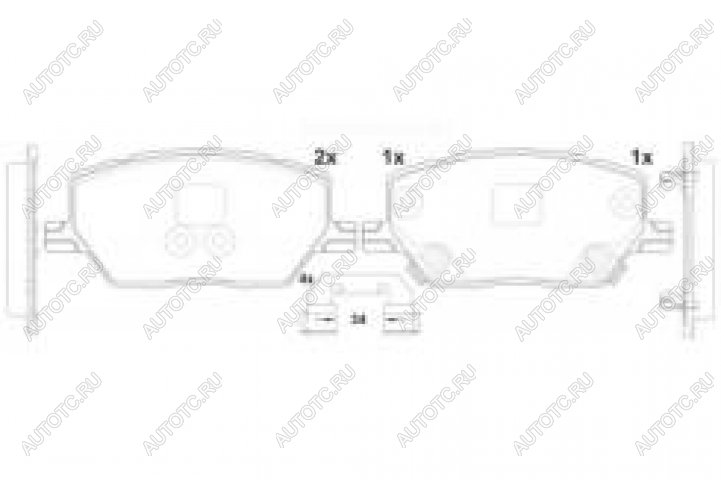 5 299 р. Колодки тормозные передние (4шт.) NIBK Jeep Renegade 1 BU дорестайлинг (2014-2020)  с доставкой в г. Пермь