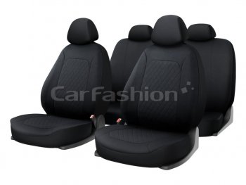 1 689 р. Авточехлы универсальные полиэстер черные (11 предм.) Cross CARFASHION CARFASHION 10127  с доставкой в г. Пермь. Увеличить фотографию 1