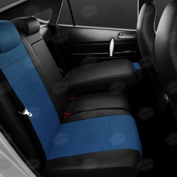 9 249 р. Авточехлы универсальные экокожа черно-синие комплект Recaro AVTOLIDER AVTOLIDER urek31-0303  с доставкой в г. Пермь. Увеличить фотографию 5
