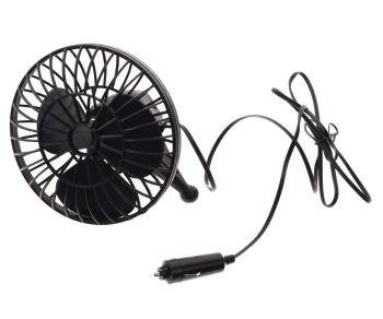 499 р. Вентилятор в салон 12V на присоске черный SKYWAY SKYWAY s01901001  с доставкой в г. Пермь. Увеличить фотографию 1
