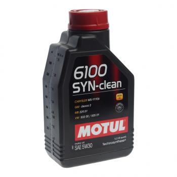 1 169 р. Масло моторное 6100 SYN-CLEAN 5W30 псинт.1л MOTUL MOTUL 112133  с доставкой в г. Пермь. Увеличить фотографию 1
