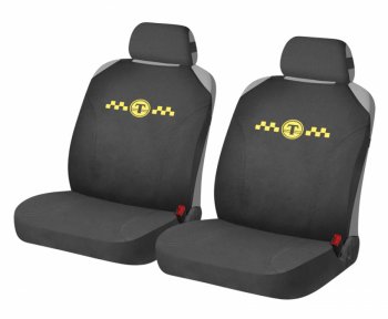 729 р. Накидка на сиденье полиэстер черный (4 предм.) (2шт.) Hotprint Taxi CARFASHION CARFASHION 21155  с доставкой в г. Пермь. Увеличить фотографию 1