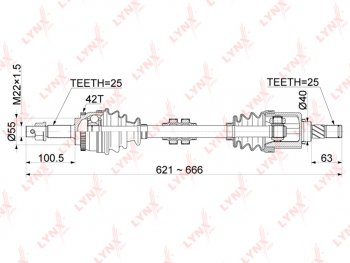 12 399 р. Привод NISSAN Almera Classic колеса переднего левый LYNX LYNX cd1089a  с доставкой в г. Пермь. Увеличить фотографию 3