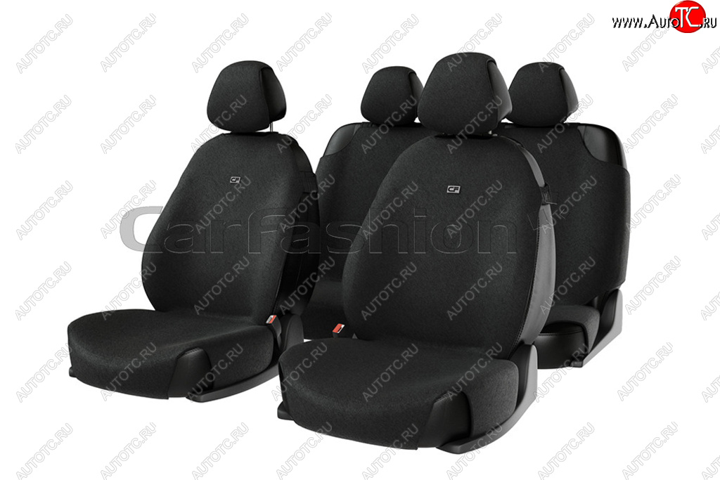 1 769 р. Авточехлы (майка) полиэстер черно-серые (7 предм.) Forum CARFASHION CARFASHION 22023  с доставкой в г. Пермь