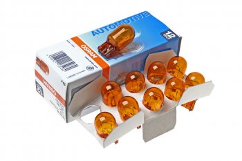 369 р. Лампа 12V WY21W W3x16d желтая OSRAM OSRAM 7504  с доставкой в г. Пермь. Увеличить фотографию 1
