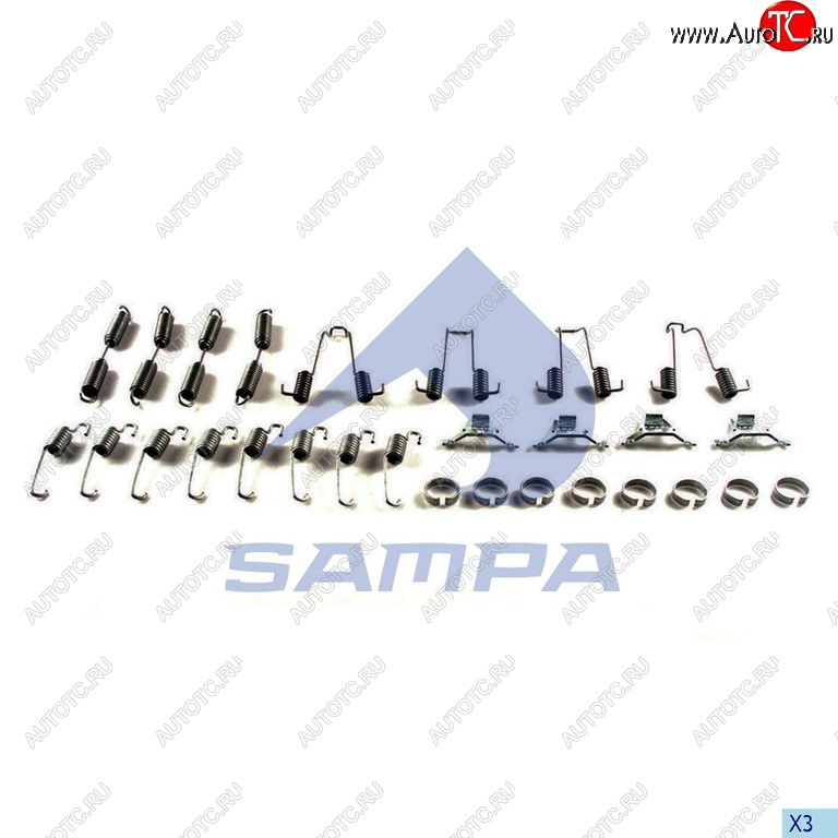 1 769 р. Ремкомплект BPW ECO колодок тормозных SAMPA SAMPA 070.572  с доставкой в г. Пермь