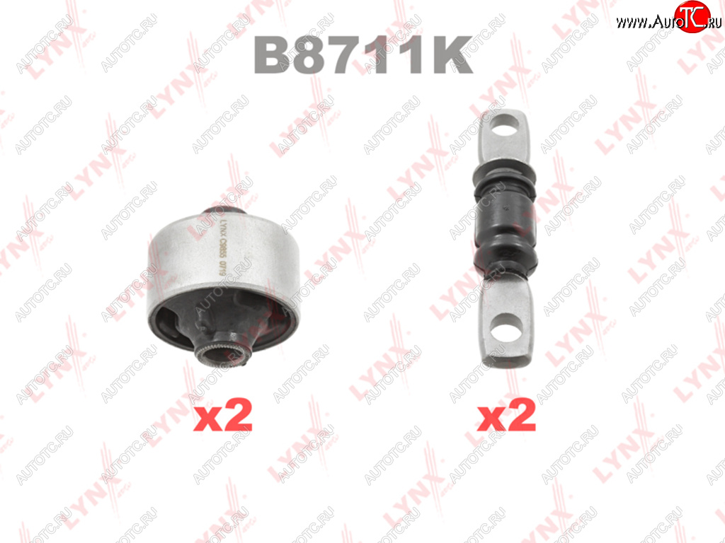 4 899 р. Сайлентблок TOYOTA Hihhlander рычага переднего комплект на 2 рычага (4шт.) LYNX LYNX b8711k  с доставкой в г. Пермь