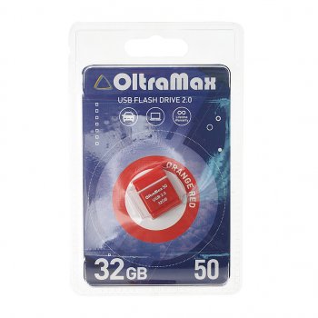 549 р. Карта памяти USB 32GB OLTRAMAX OLTRAMAX om-32gb-50-orange red  с доставкой в г. Пермь. Увеличить фотографию 1