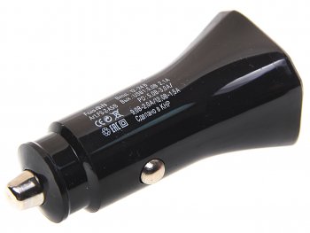 449 р. Устройство зарядное в прикуриватель 1USB + 1 Type C 12V FAISON FAISON a5 black  с доставкой в г. Пермь. Увеличить фотографию 2