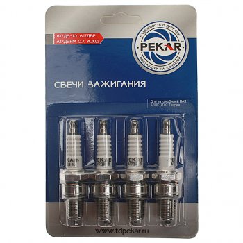 659 р. Свеча зажигания ВАЗ-2101 АИ-92 А17ДВ-10 комплект PEKAR PEKAR а17дв10  с доставкой в г. Пермь. Увеличить фотографию 2
