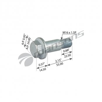 180 р. Болт SAF крепления суппорта (M16x1.5x55) MANSONS MANSONS 600.199  с доставкой в г. Пермь. Увеличить фотографию 1