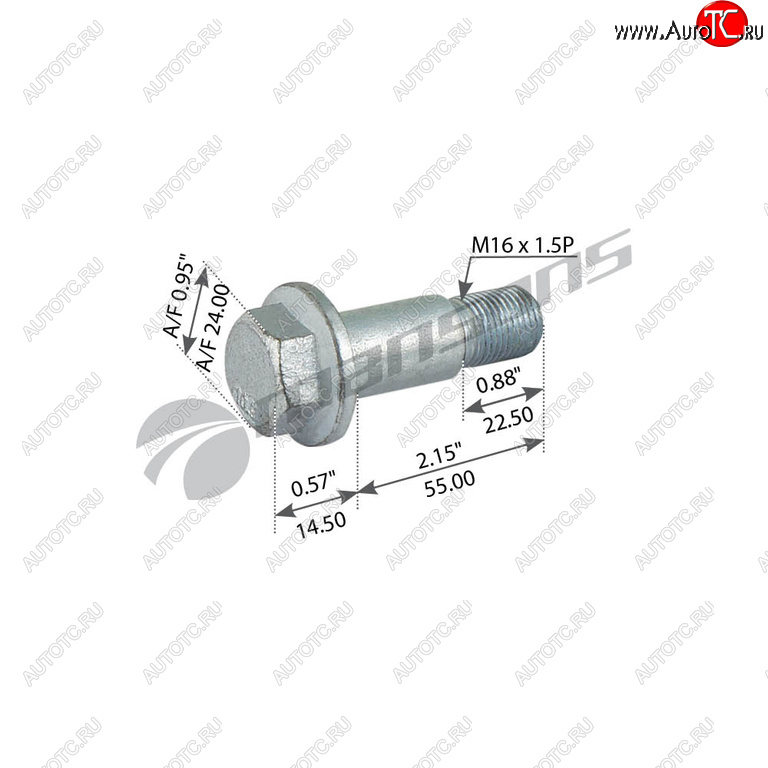 180 р. Болт SAF крепления суппорта (M16x1.5x55) MANSONS MANSONS 600.199  с доставкой в г. Пермь