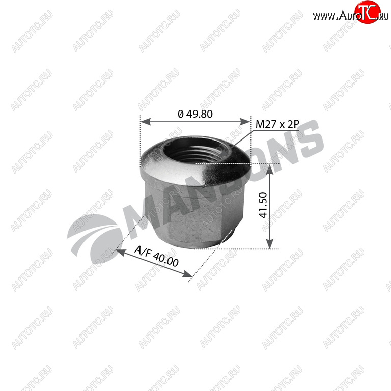 237 р. Гайка MAN стремянки (M27x2) MANSONS MANSONS 400.507  с доставкой в г. Пермь