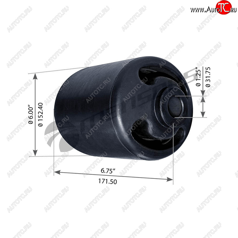 2 999 р. Сайлентблок INTRAX SAF полурессоры (подвески прицепа) (30х155х170) MANSONS MANSONS 10.035  с доставкой в г. Пермь
