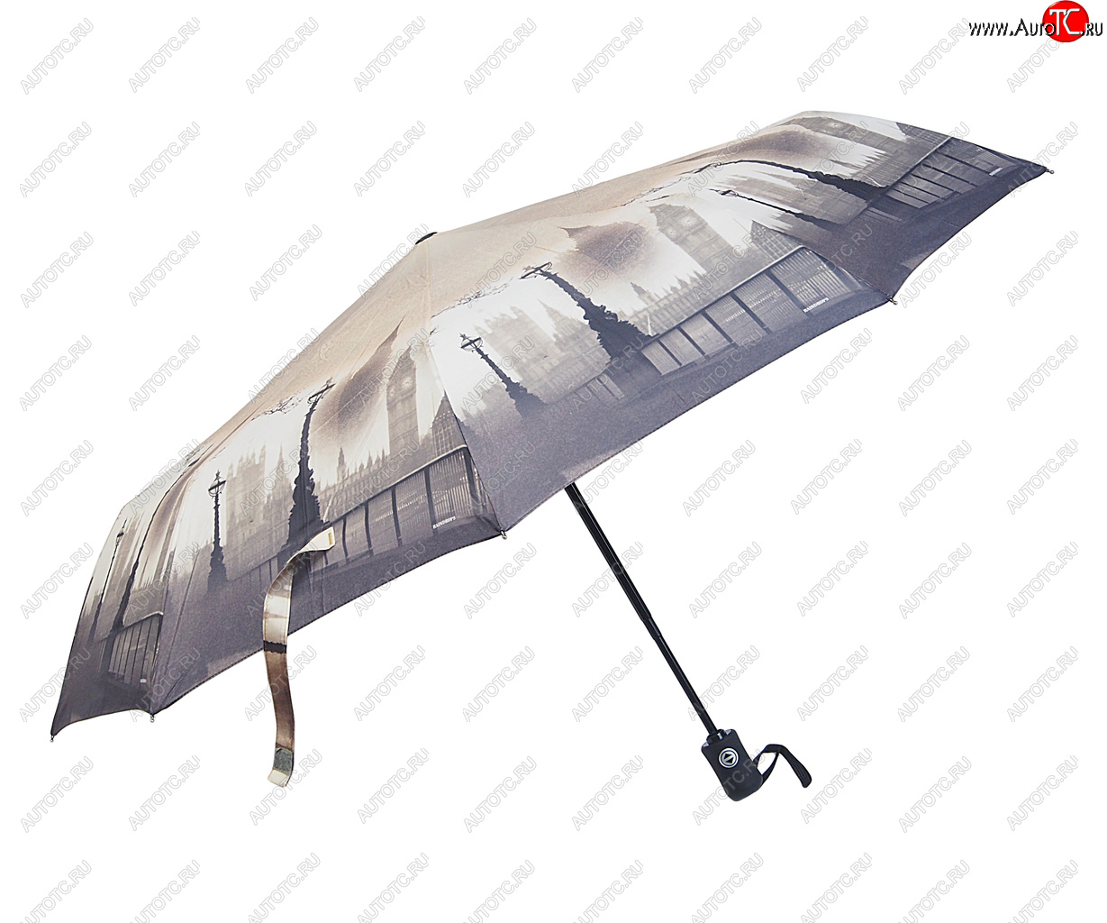 1 399 р. Зонт женский 3 сложения купол-эпонж R-58см RAINDROPS RAINDROPS 995  с доставкой в г. Пермь