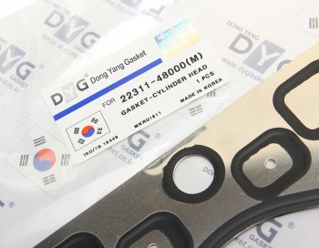 5 399 р. Прокладка головки блока HYUNDAI HD65,78,БОГДАН дв.D4GA (M) DYG DYG 22311-48000  с доставкой в г. Пермь. Увеличить фотографию 2