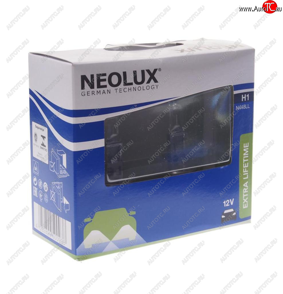 499 р. Лампа 12V H1 55W P14.5s 3200K 1550лм бокс (2шт.) Extra Lifetime NEOLUX NEOLUX n448ll-2scb  с доставкой в г. Пермь