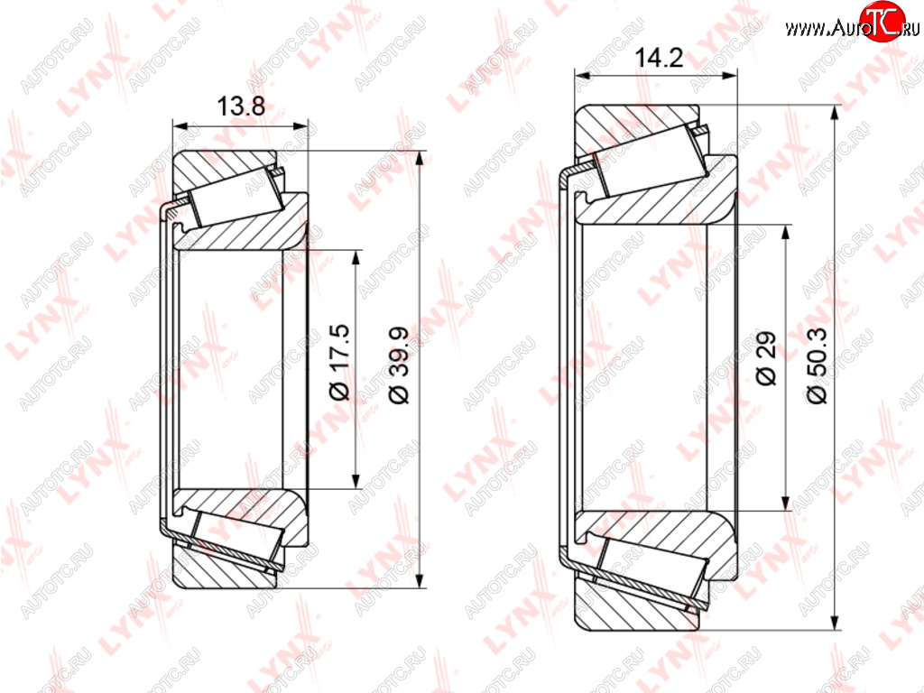 1 069 р. Подшипник ступицы DAEWOO Nexia CHEVROLET Lanos задней LYNX LYNX wb1124  с доставкой в г. Пермь