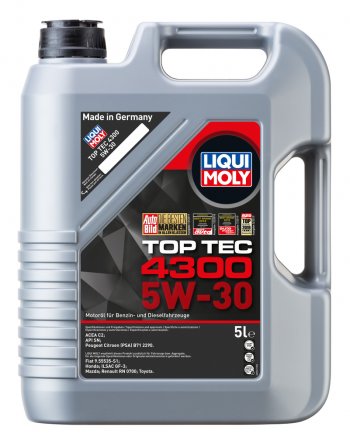 8 749 р. Масло моторное TOP TEC 4300 5W30 синт.5л LIQUI MOLY LIQUI MOLY 2324  с доставкой в г. Пермь. Увеличить фотографию 1