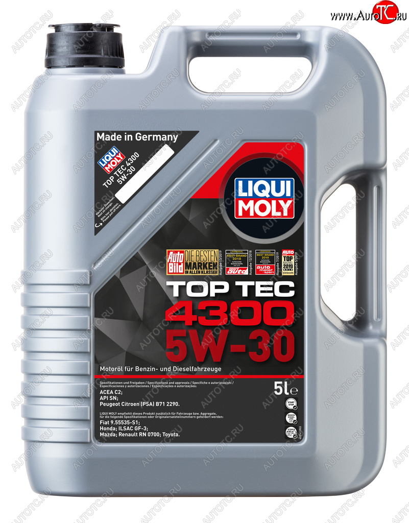 8 749 р. Масло моторное TOP TEC 4300 5W30 синт.5л LIQUI MOLY LIQUI MOLY 2324  с доставкой в г. Пермь