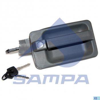 1 339 р. Ручка MERCEDES 641,642,649 двери наружная левая (с личинкой и ключами) SAMPA SAMPA 204.097  с доставкой в г. Пермь. Увеличить фотографию 1